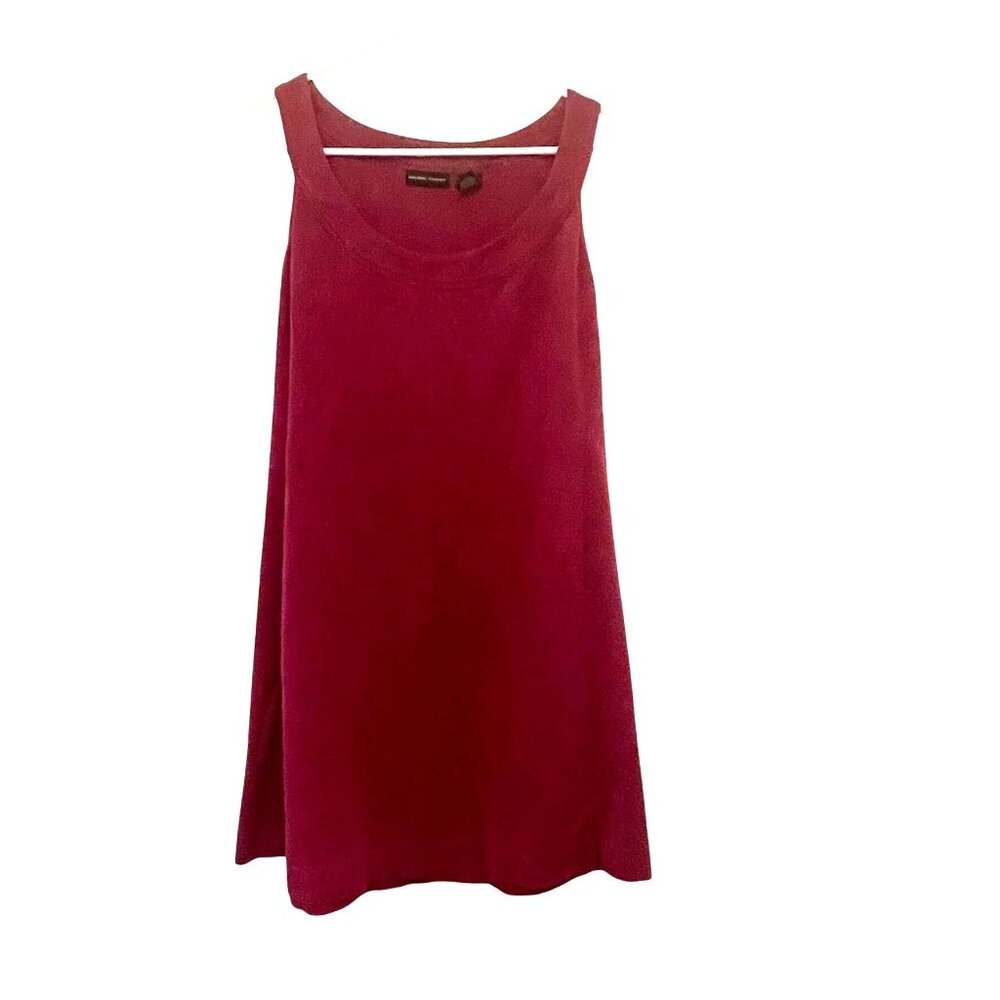 New York  Company Sleeveless Dress XL 100% Cotton‎ Fuchsia Burgundy